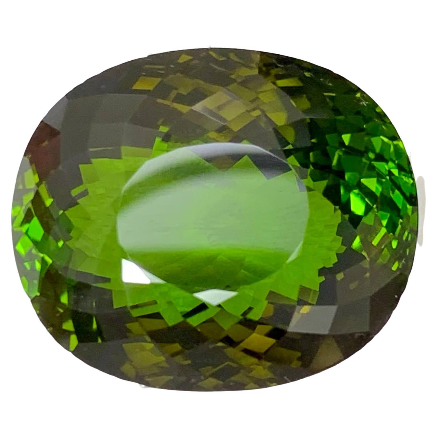 91.65 Carat Natural Loose Green Tourmaline Stone Oval Cut Africa Gemstone