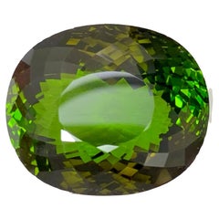 91.65 Carat Natural Loose Green Tourmaline Stone Oval Cut Africa Gemstone