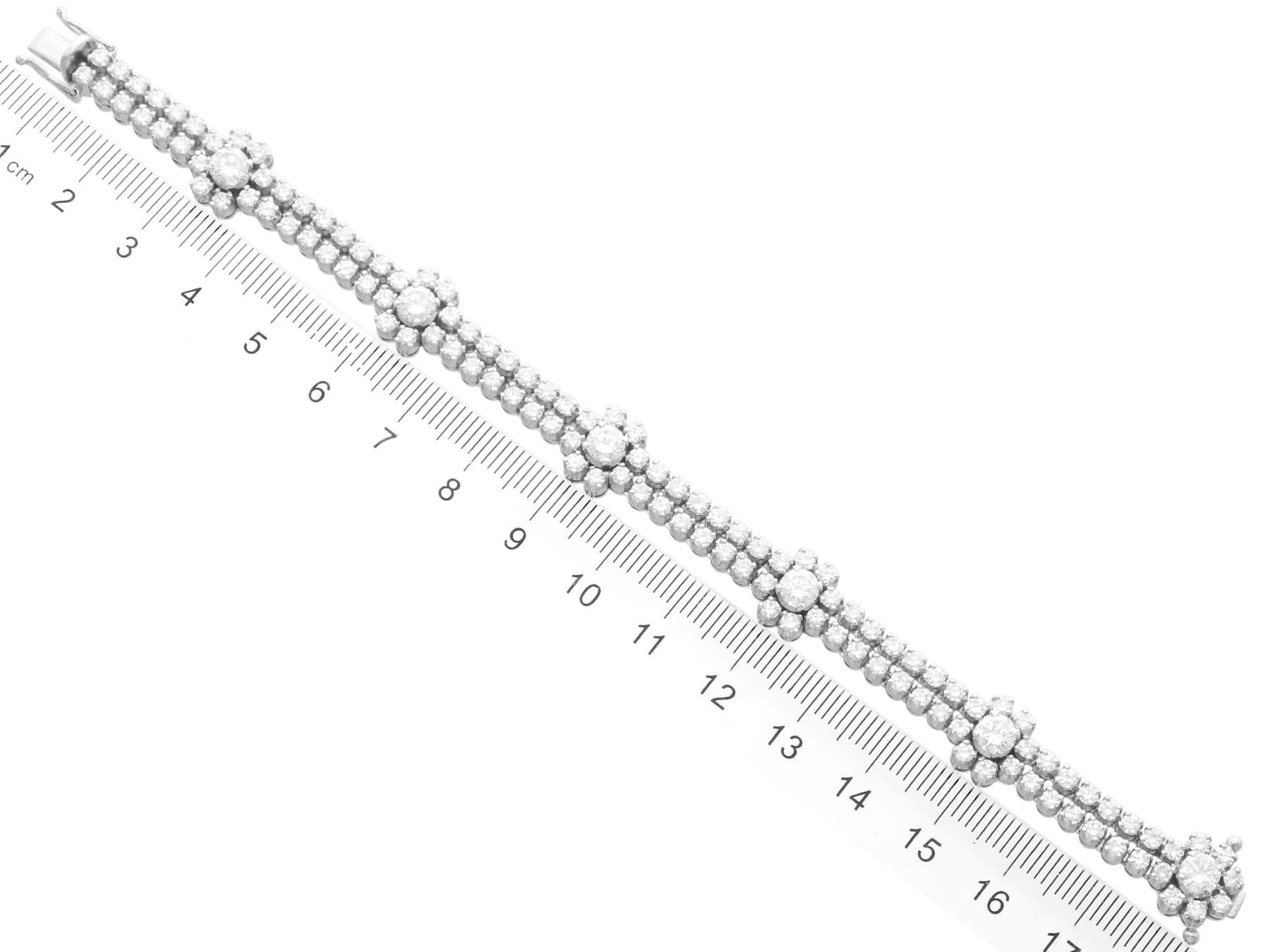 Armband aus 9,17 Karat Diamanten und 18 Karat Weißgold - Vintage CIRCA 1990 im Angebot 5