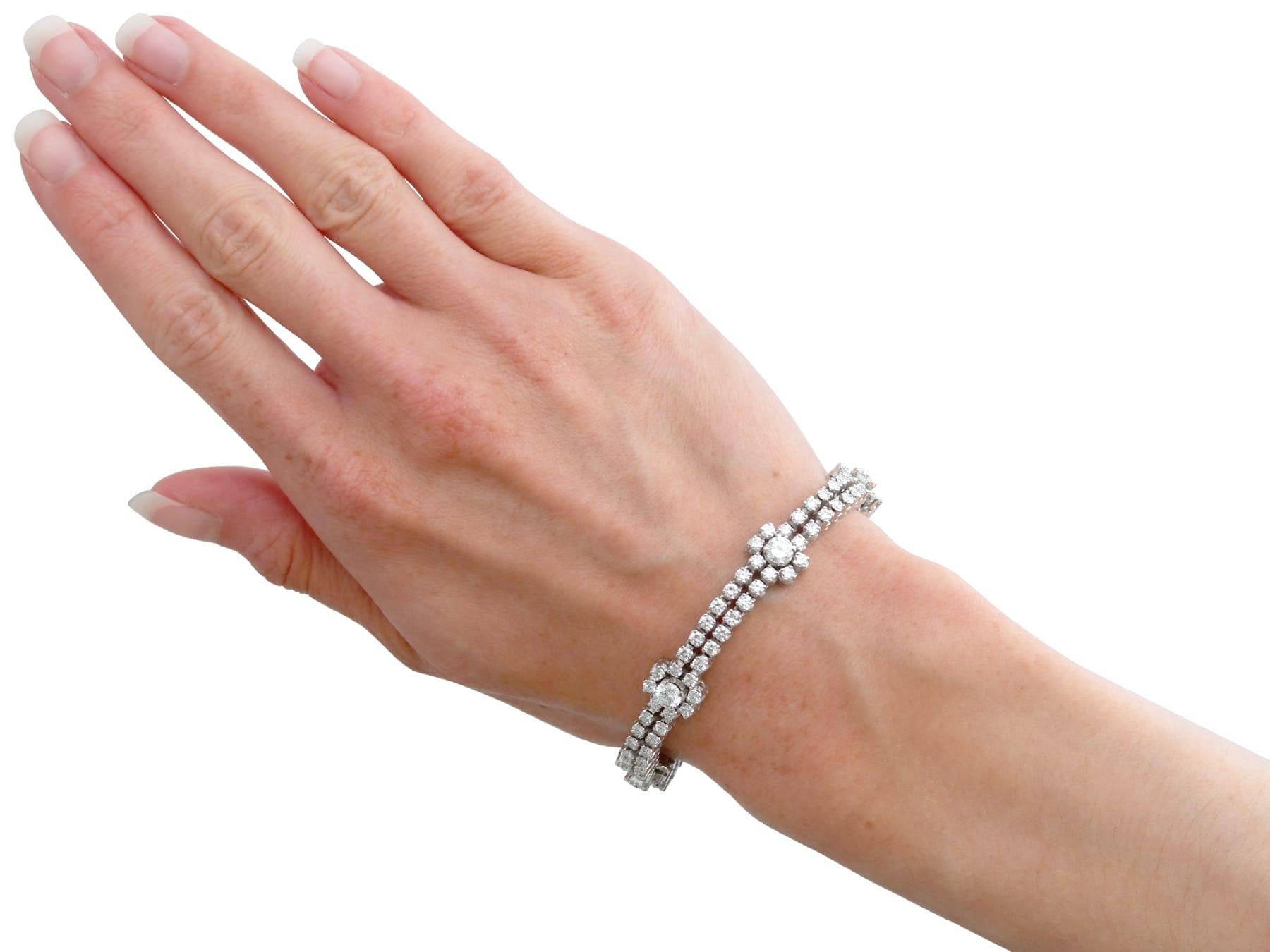 Armband aus 9,17 Karat Diamanten und 18 Karat Weißgold - Vintage CIRCA 1990 im Angebot 7