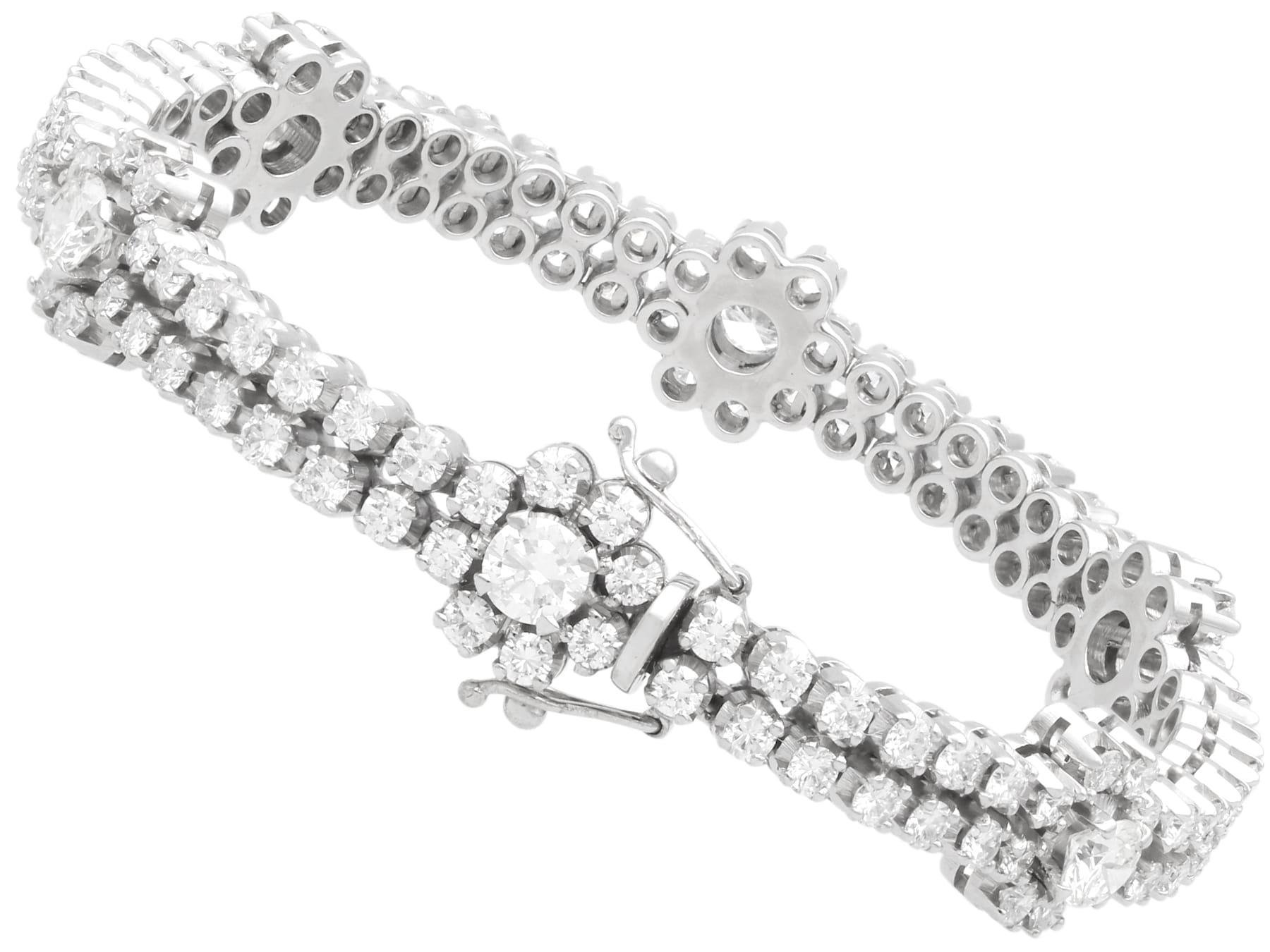 Armband aus 9,17 Karat Diamanten und 18 Karat Weißgold - Vintage CIRCA 1990 für Damen oder Herren im Angebot