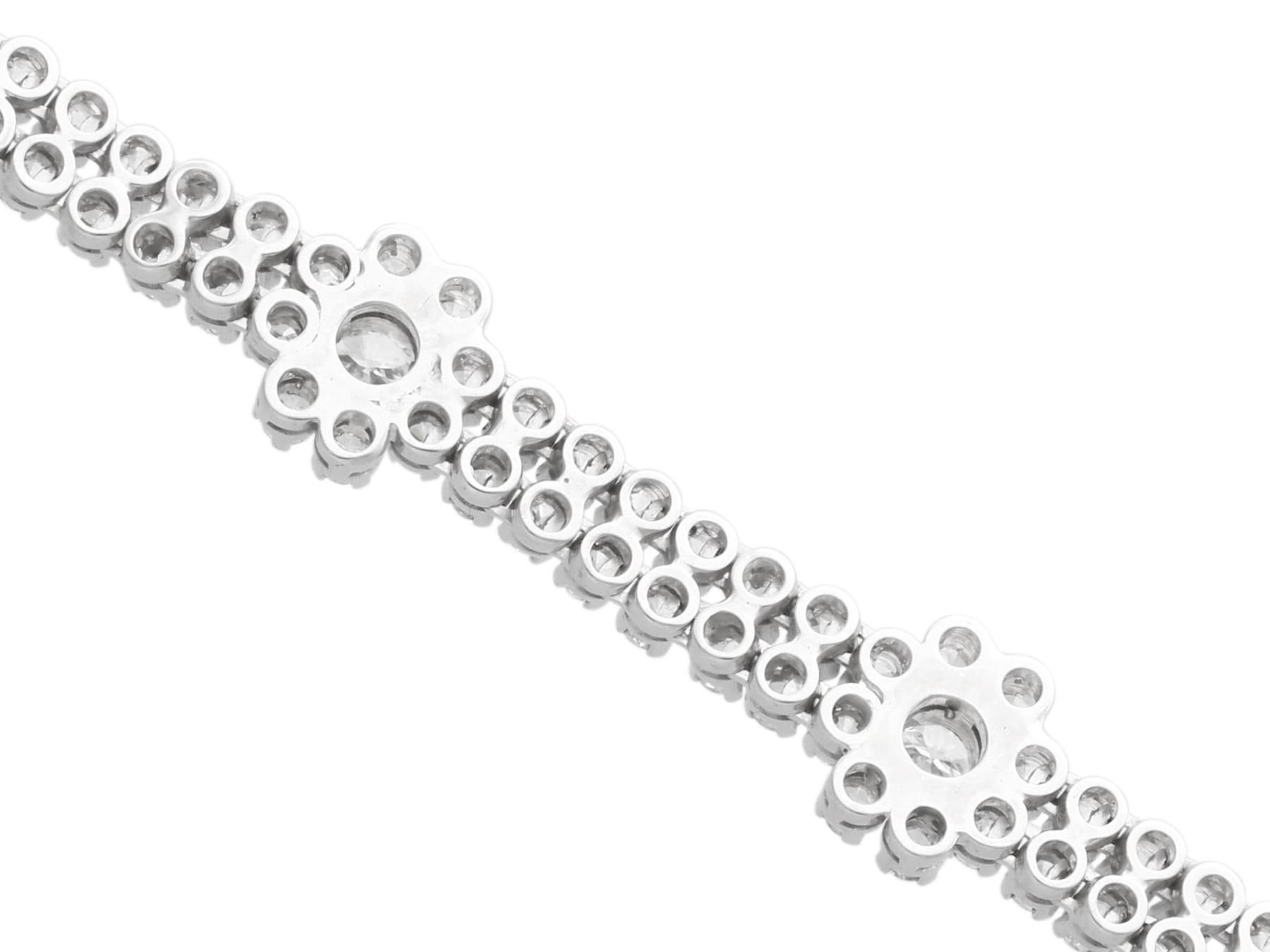 Armband aus 9,17 Karat Diamanten und 18 Karat Weißgold - Vintage CIRCA 1990 im Angebot 3