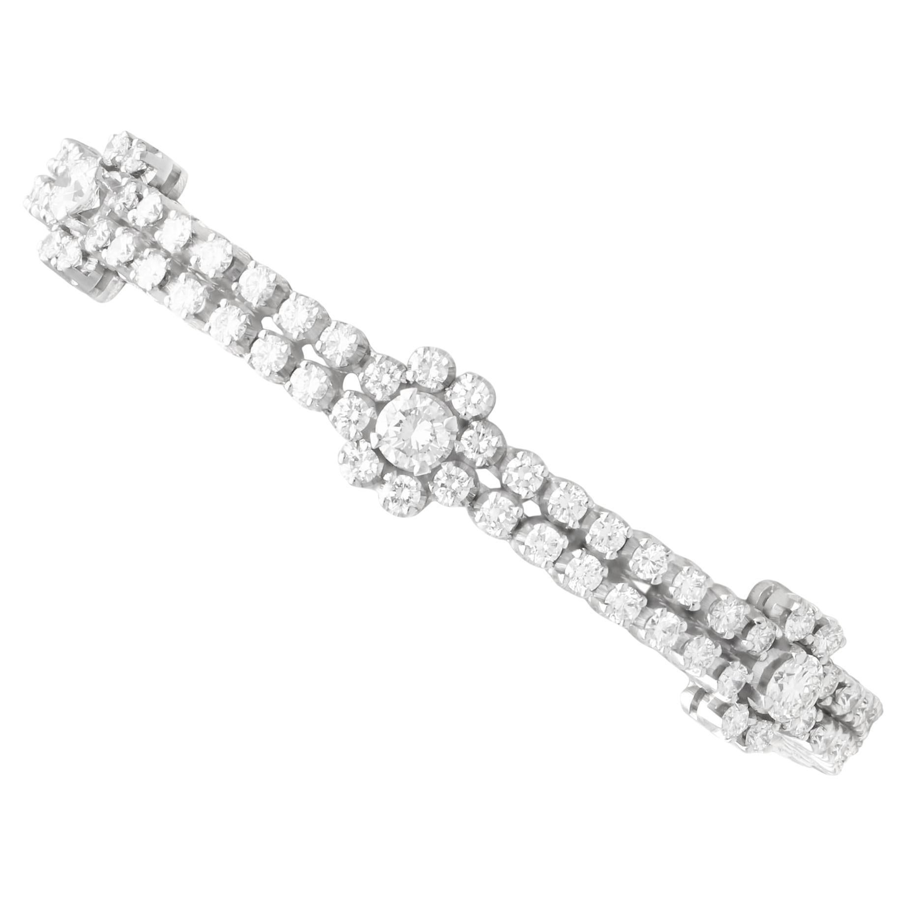 Armband aus 9,17 Karat Diamanten und 18 Karat Weißgold - Vintage CIRCA 1990 im Angebot