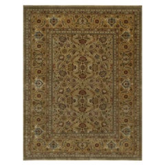 9'1 "x11'10" Braun Kashan Design 300 KPSI Neuseeland Wolle Handgeknüpft Teppich