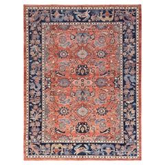 9
1 "x11
10" Orange antique Design/One Grade Aryana Tapis en laine douce noué à la main