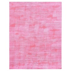 9
1 "x11
10" rosa sovratinto con lana testurizzata, tappeto di design moderno annodato a mano