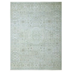 9'1 "x12' Beau Blue Pre Historic Mamluke Design Tappeto orientale in lana annodato a mano