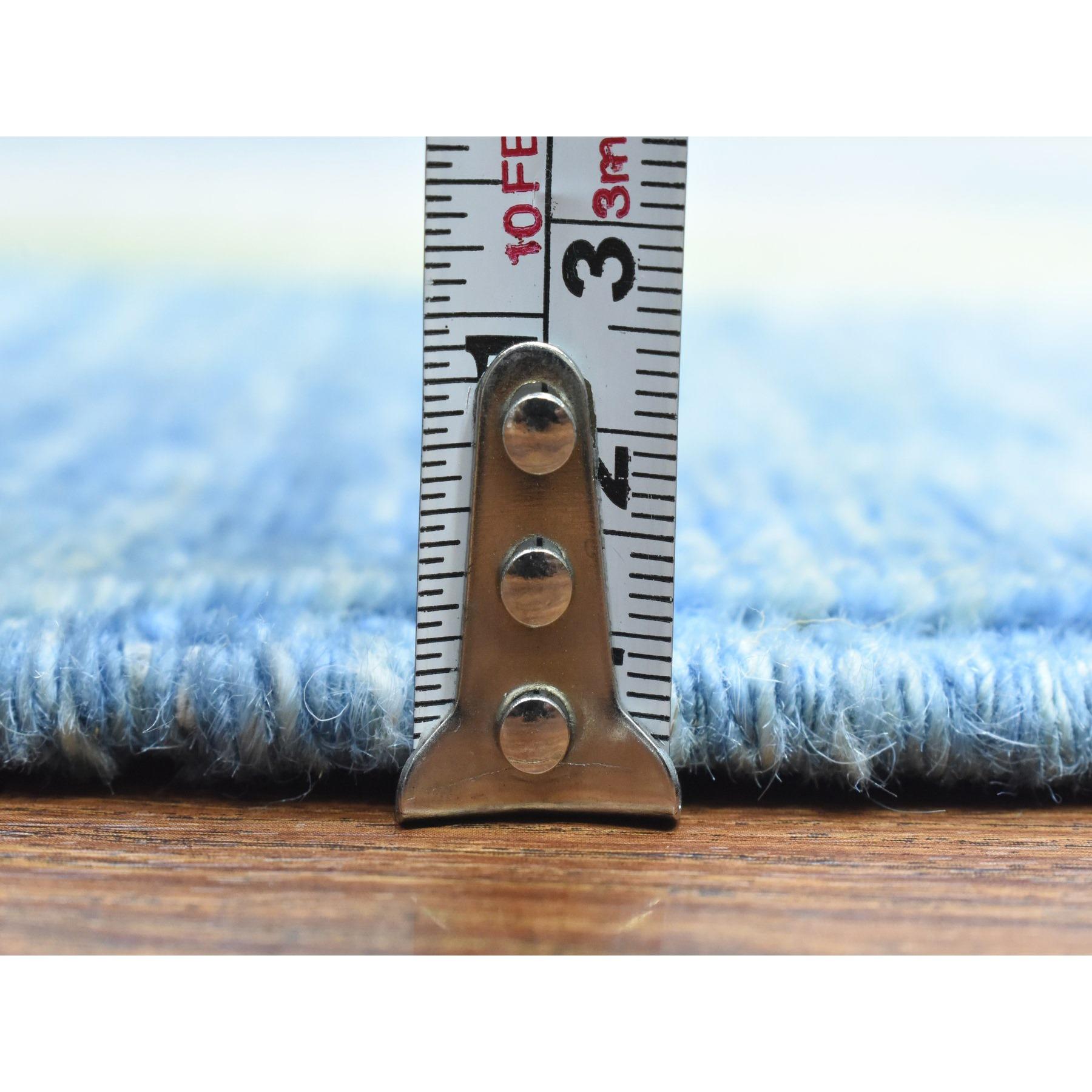 9'1 Zoll x 12 Zoll farbenfroher, moderner, handgeknüpfter Teppich im The Circles-Design aus weicher Wolle im Angebot 4