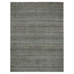 9'1"x12' Green Pure Wool Hand Knotted Kohinoor Herat Pattern Oriental Rug