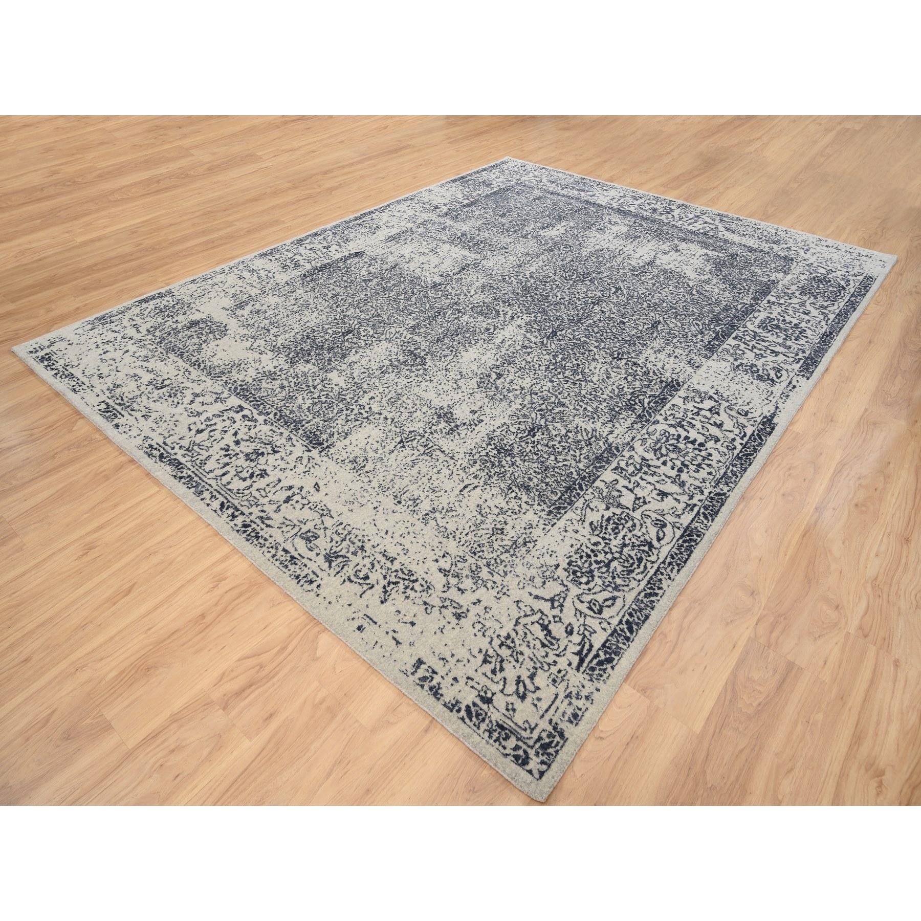 Moderno Tappeto orientale in lana jacquard e seta artistica 9'1 