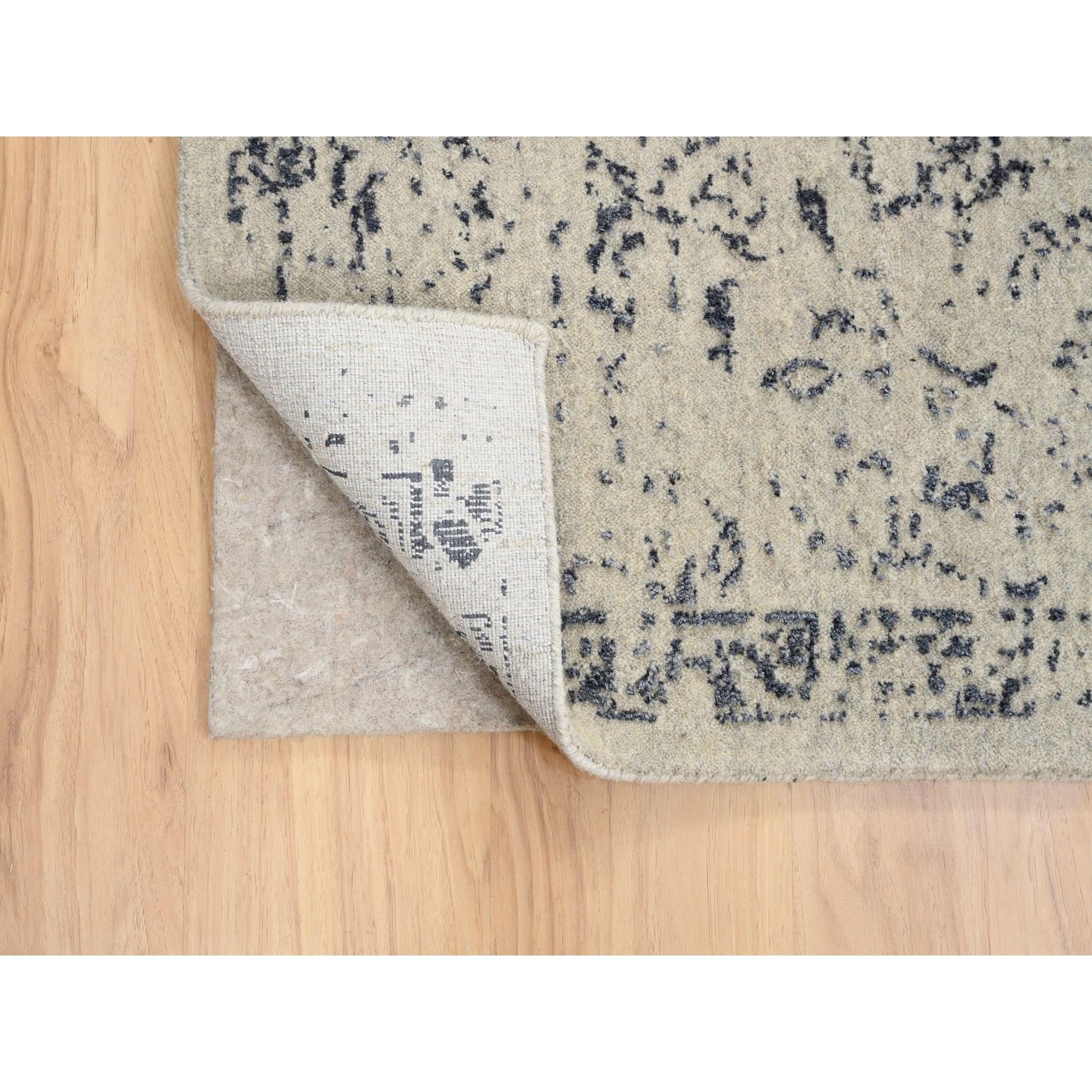 Indiano Tappeto orientale in lana jacquard e seta artistica 9'1 