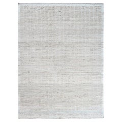 9'1 "x12' Ivory Moroccan Weave with Box Design Hand Knotted Wool Oriental Rugs (Tappeto orientale in lana annodata a mano)