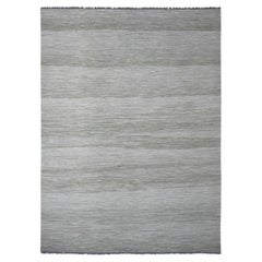 9
1 "x12
 Laurel Green Solid Design Hand Woven Kilim Flat Weave Mixed Wool Rug