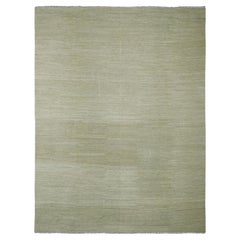 9
1 "x12
Swamp Green Solid Design Tappeto orientale afgano Kilim tessuto a mano interamente in lana