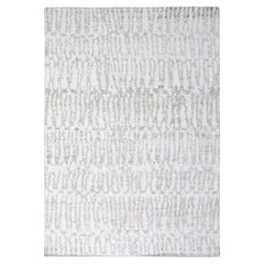 9
1"x12
1" Bone White Minimalist Swedish Design Hand Knotted Natural Wool Rug