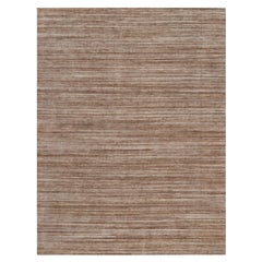 9
1 "x12
1" Brauner handgewebter bunt strukturierter moderner Teppich für drinnen und draußen