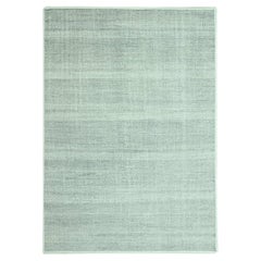 9'1"x12'1" Misty Gray Oxidized and Distressed Grass Design Wool Hand Knotted Rug