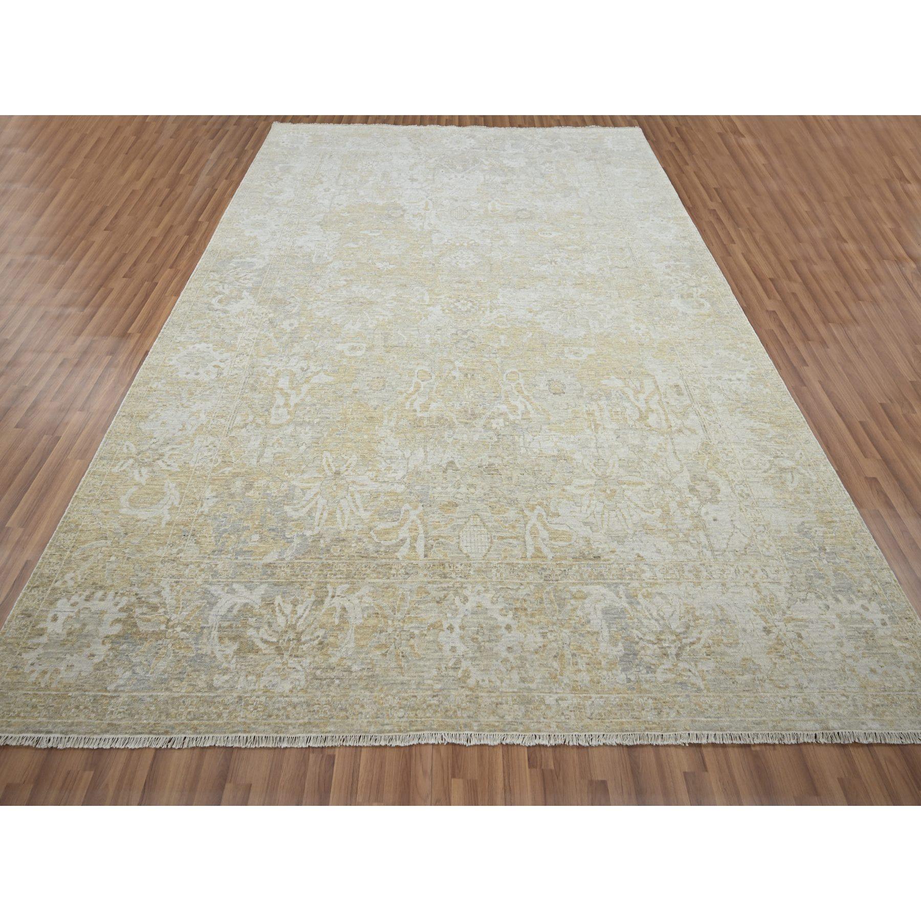 Beige mit Wolkengrau, gebrochenes und gelöschtes Sultanabad Design, Nullflor, 100% Wolle, handgeknüpft, Orientteppich
Primäre MATERIALIEN: Wolle
Latex: Kein Flor 
Höhe: 0,5 Zoll
Stil: Transitional
Grundfarbe: Beige
Sekundäre Farben: Grau,
