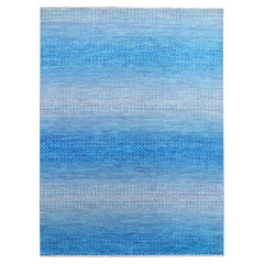 9
1 "x12
2" Blauer handgeknüpfter Chiaroscuro Collection
S Orientteppich aus reiner Wolle