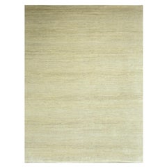 9
1"x12
3" Ecru Brown Modern Grass Design Hand Knotted Wool 
Silk Oriental Rug