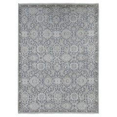 Tappeto 9
1 "x12
5" grigio antracite, Design/One, annodato a mano, a trama piatta con seta