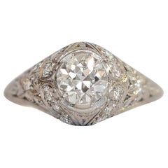 Anello di fidanzamento in platino con diamante da .92 carati