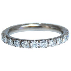 .92 Carat Natural Round Diamonds Eternity Ring Sharing Prong