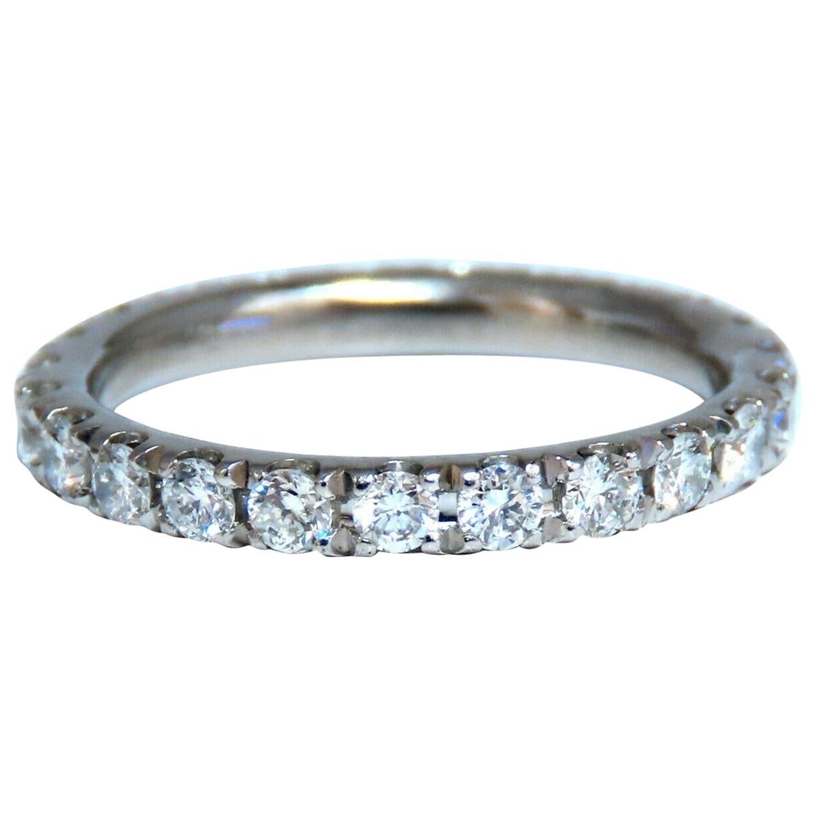 .92 Carat Natural Round Diamonds Eternity Ring Sharing Prong* For Sale