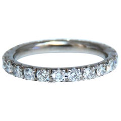 .92 Carati Nature Round Diamonds Eternity Ring Sharing Prong*