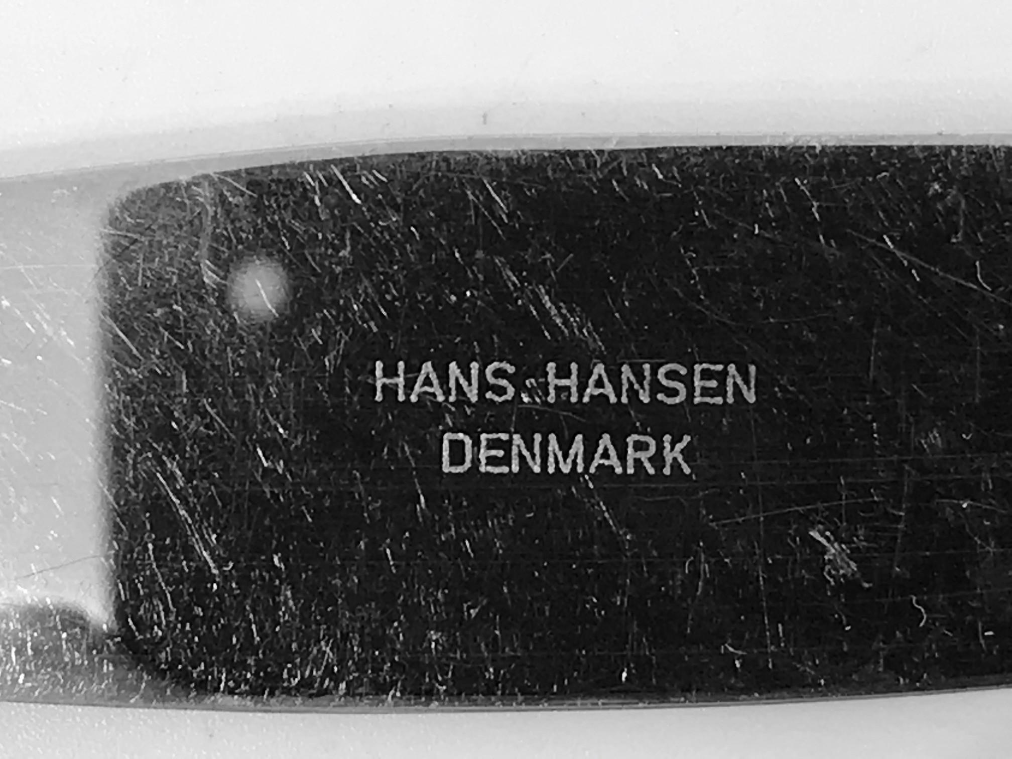 92 Pieces von Hans Hansen Sterling Silberbesteck in Baronet-Muster (Mitte des 20. Jahrhunderts) im Angebot