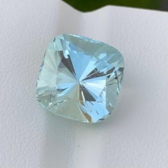 9.20 Carat Natural Loose Aquamarine Square Shape Gem For Necklace Jewellery