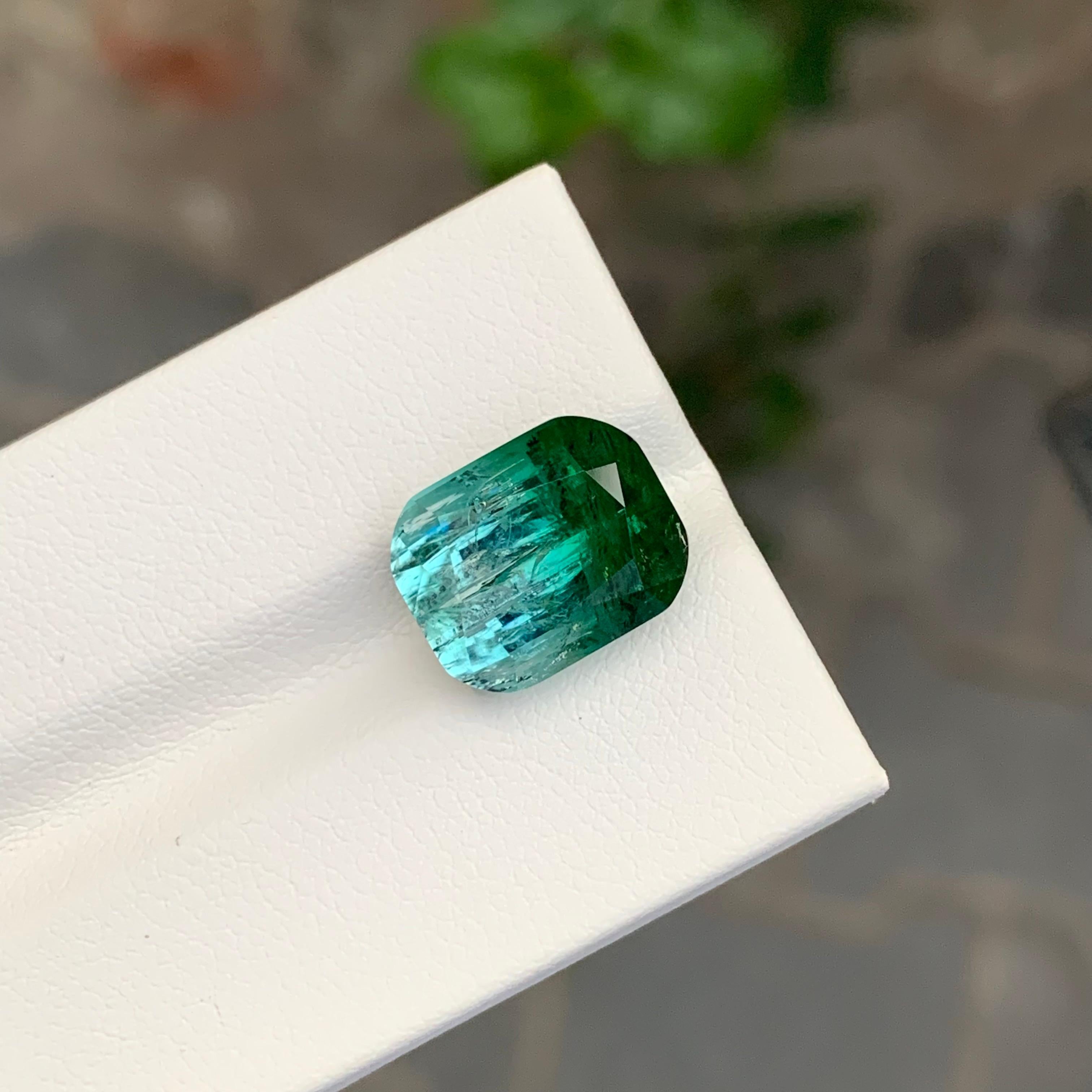 9.20 Carat Natural Loose Bi Colour Tourmaline Cushion Shape Gemstone (pierre précieuse en forme de coussin) Unisexe en vente