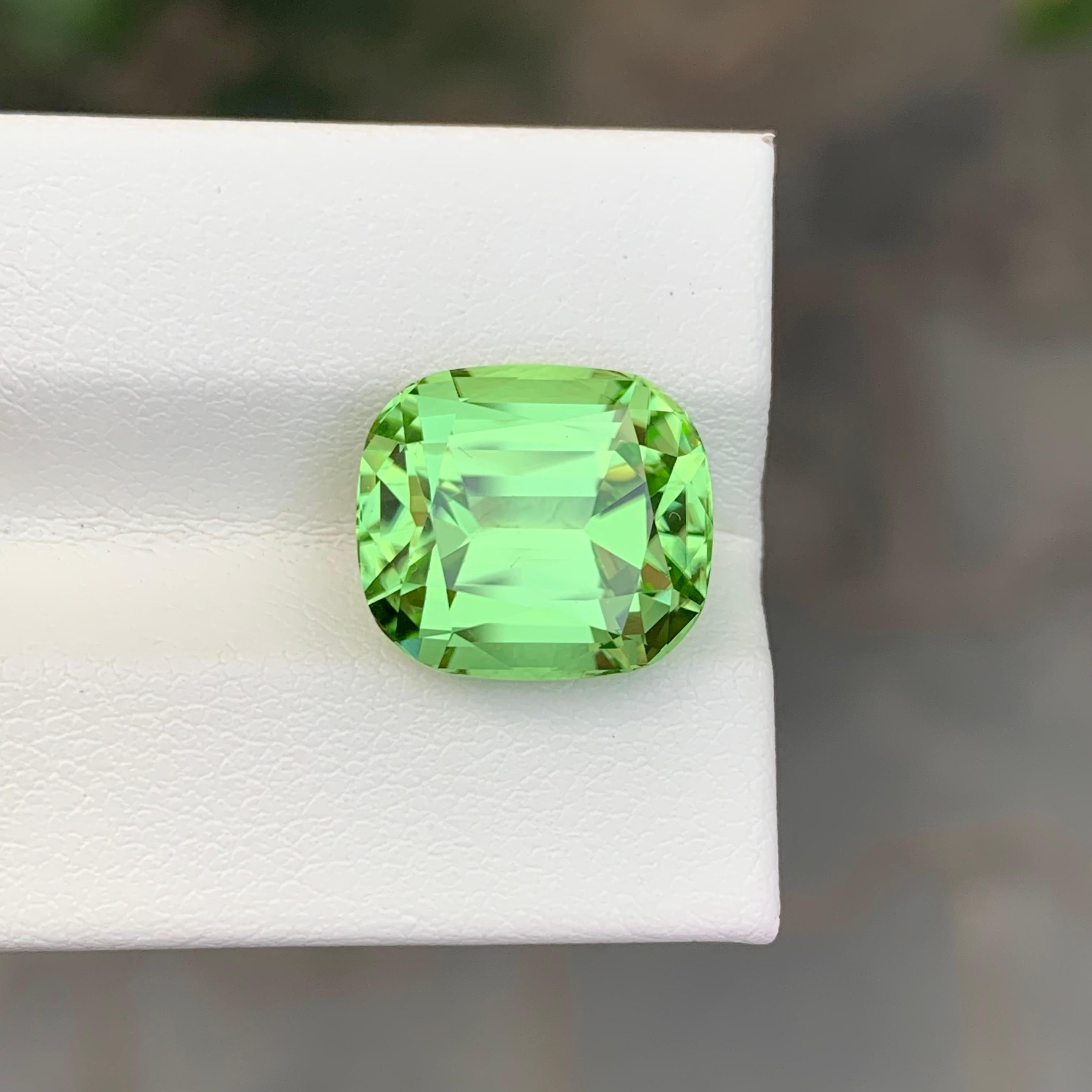 Loose Peridot

Weight: 9.20 Carats
Dimension: 12.5 x 11 x 8.4 Mm
Origin: Pakistan
Shape: Cushion
Cut : Cushion 
Color: Lightsaber Green
Treatment: Non

Pakistan peridot is a stunning variety of the green gemstone peridot, known for its remarkable