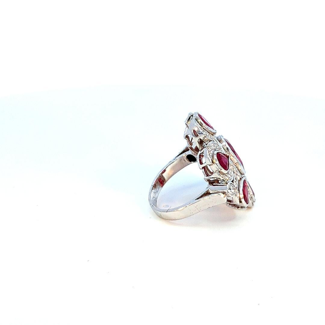 9.20 Carat Ruby & Diamond 14K Gold Ring Bon état - En vente à New York, NY