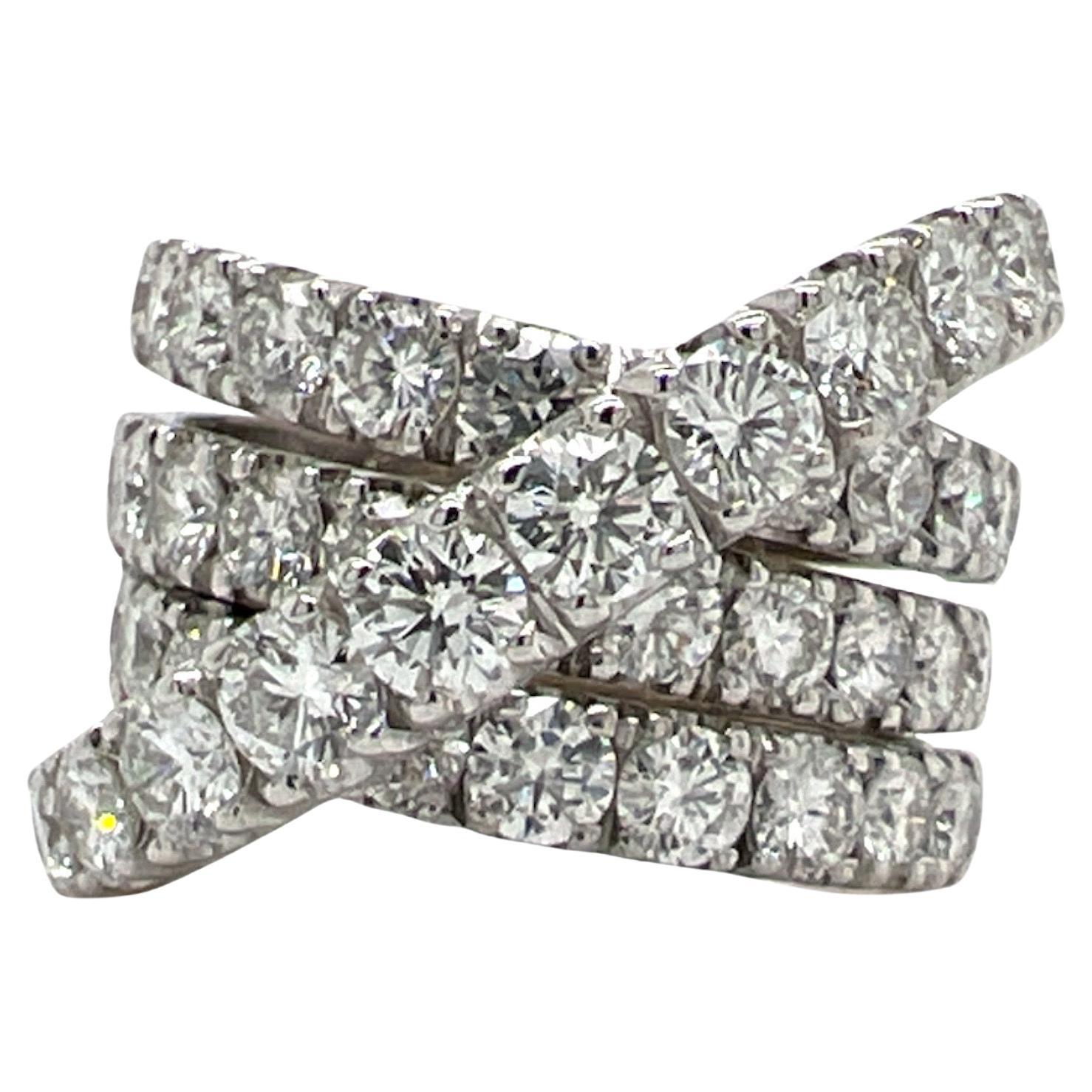 Diamond Platinum Anniversary Style Ring, Band, 20 Diamonds, .2 Carat
