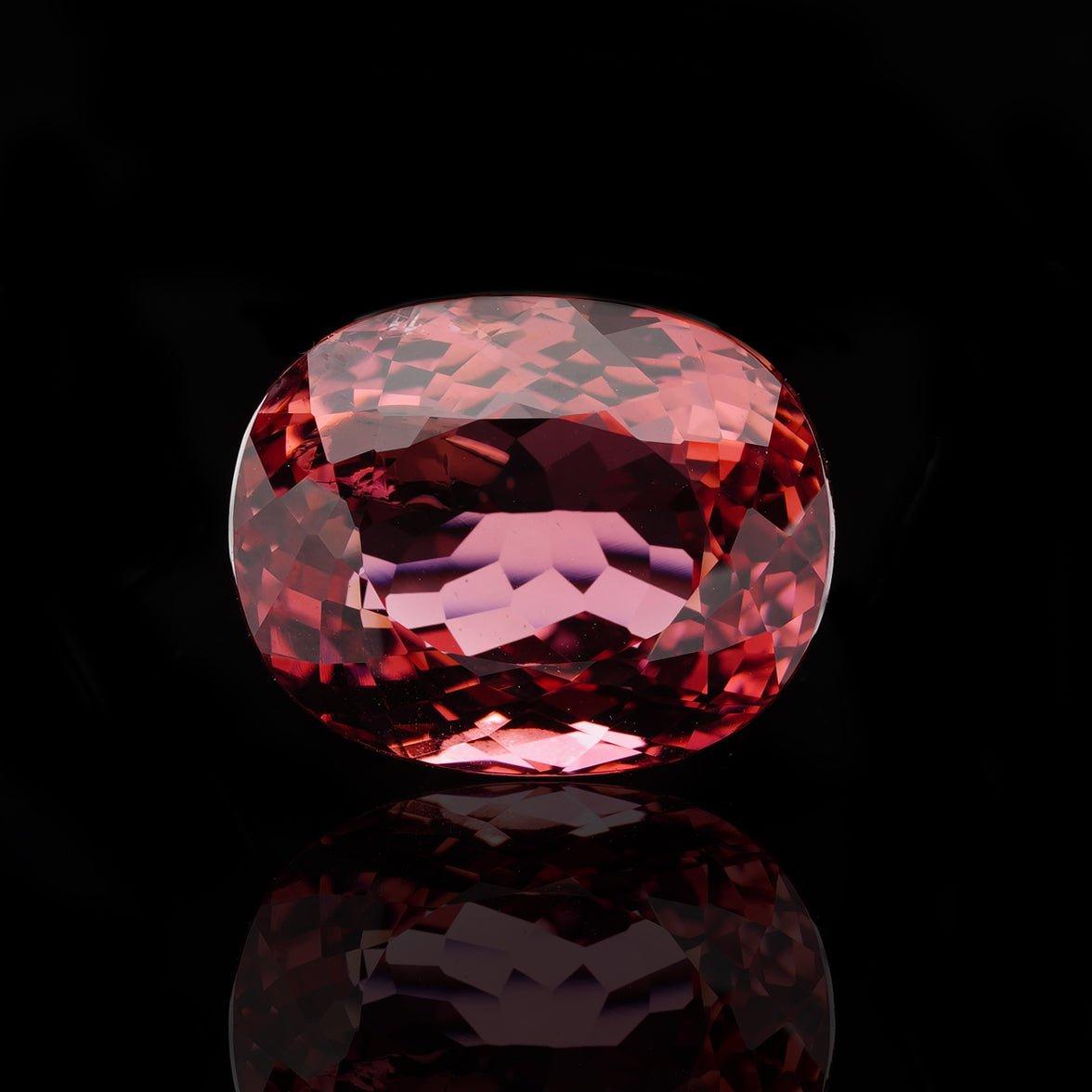 Women's or Men's 9.22 Carat Oval Cut Rubellite Tourmaline For Sale