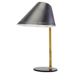 “9227” Paavo Tynell 1950s Black and Brass Desk Lamp