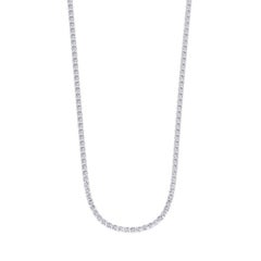 Collar de tenis con diamantes clásicos de 9,23 quilates en oro blanco de 14 quilates de Gem Jewelers Co.