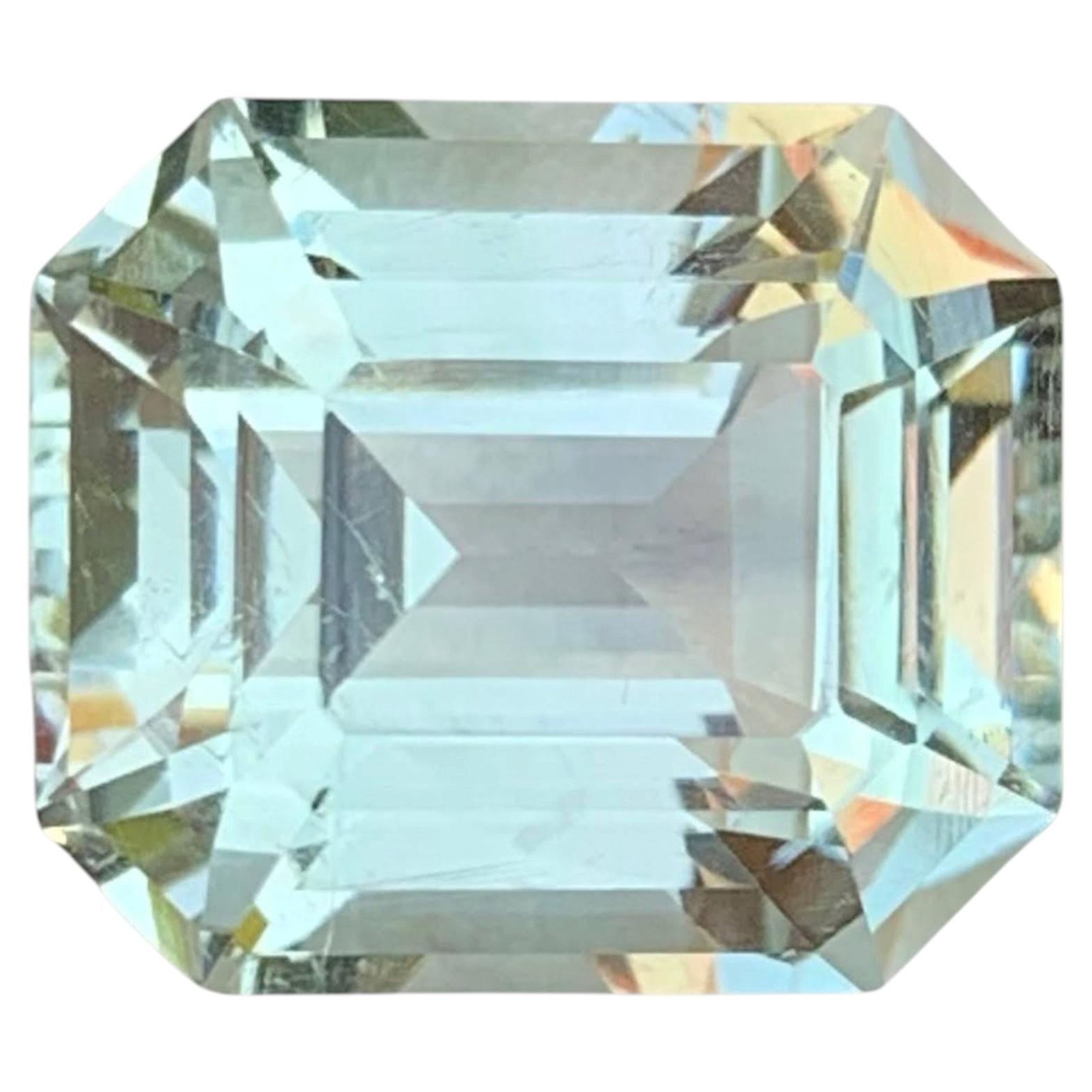 9.25 Carat Natural Loose Green Amethyst Stone Emerald Cut African Gemstone