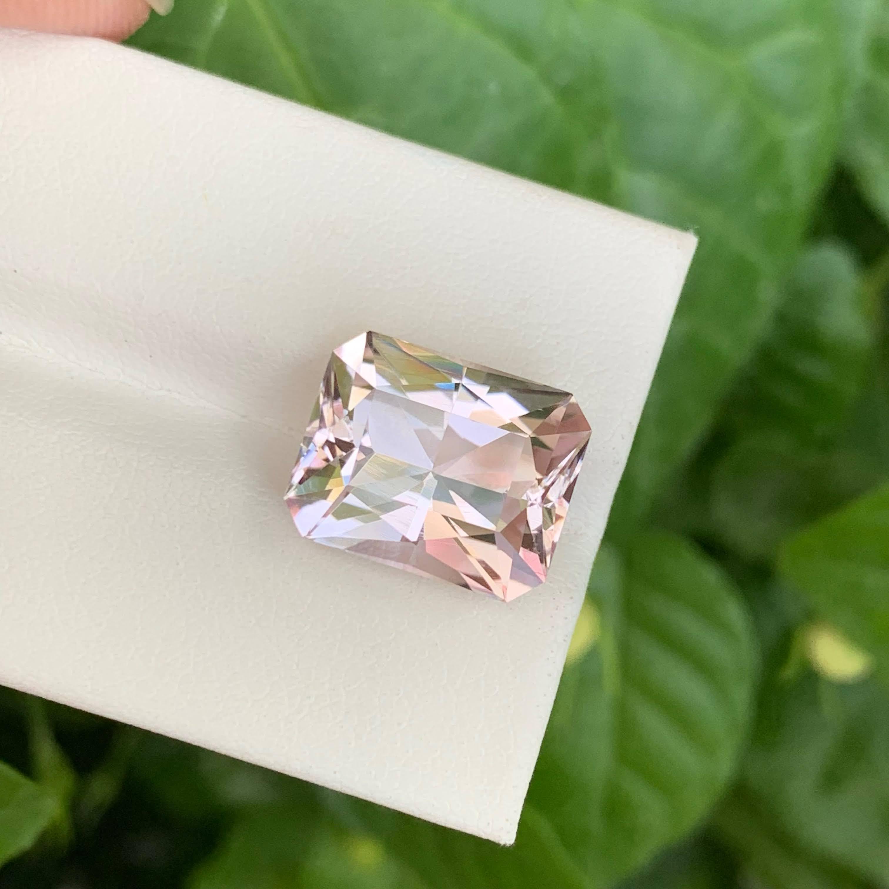 Taglio misto 9,25 carati di Morganite rosa naturale sciolta, pietra tagliata a forbice, gemma afgana in vendita