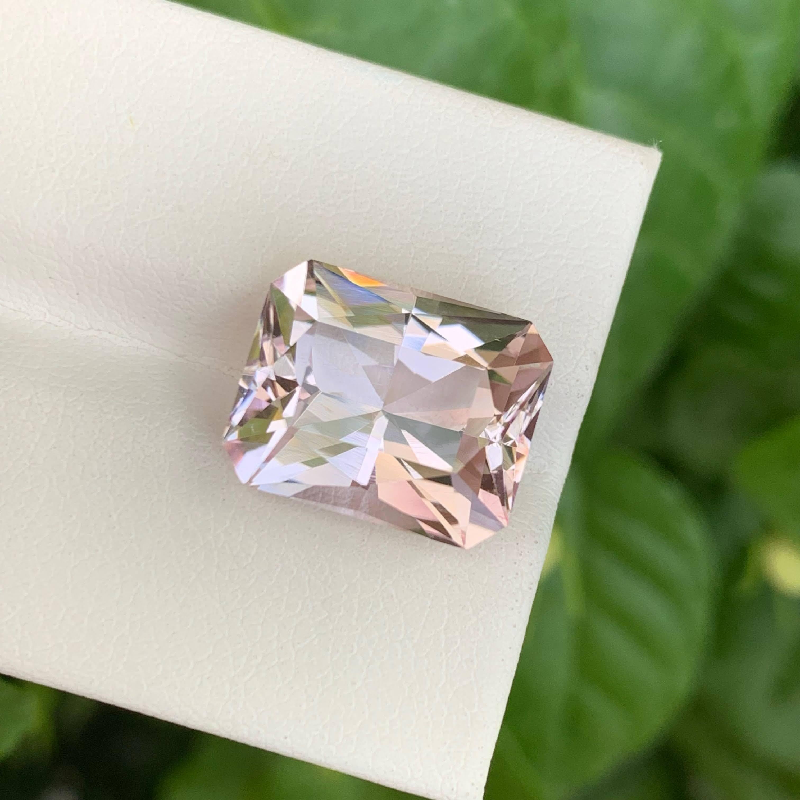 da uomo o donna 9,25 carati di Morganite rosa naturale sciolta, pietra tagliata a forbice, gemma afgana in vendita
