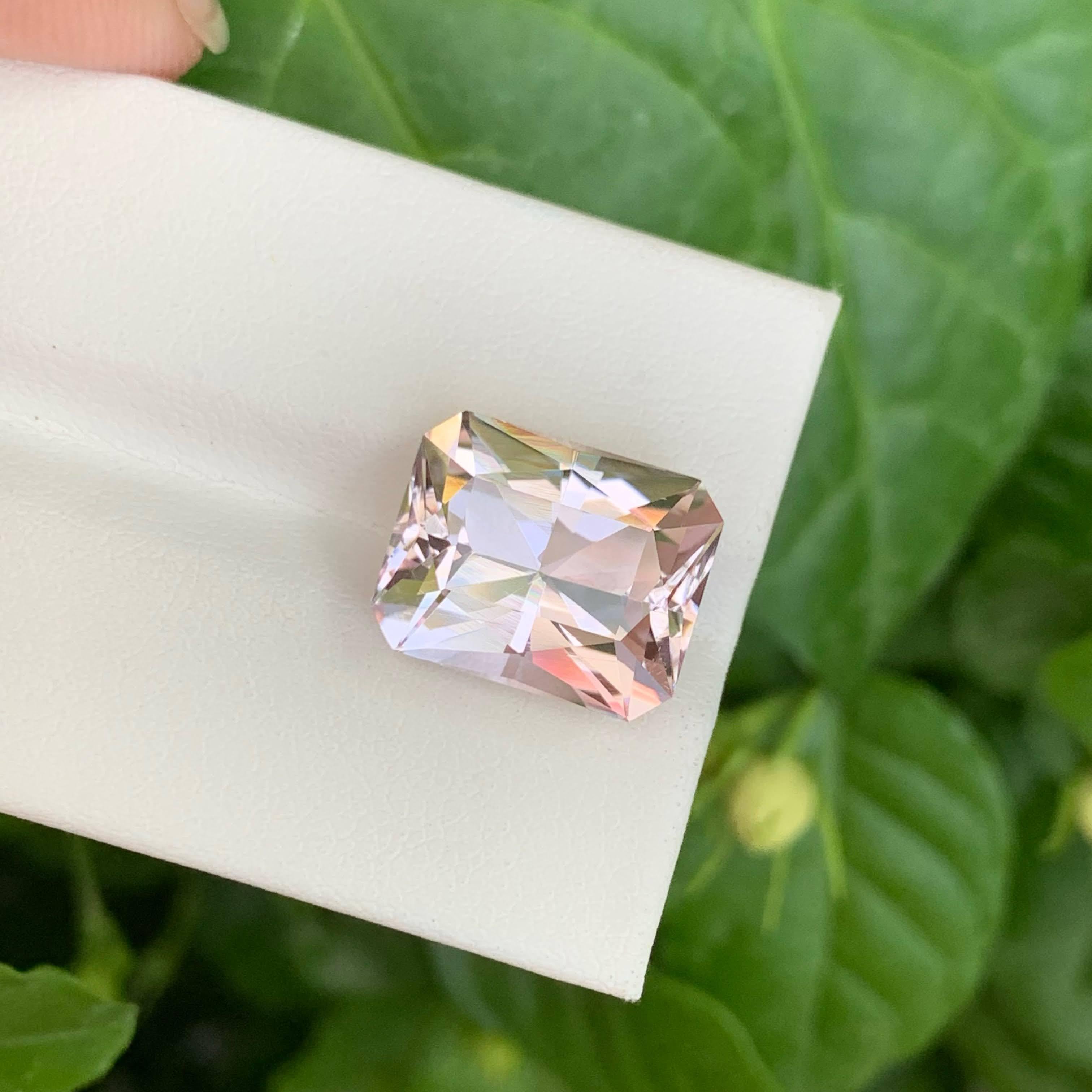 9,25 carati di Morganite rosa naturale sciolta, pietra tagliata a forbice, gemma afgana in vendita 1