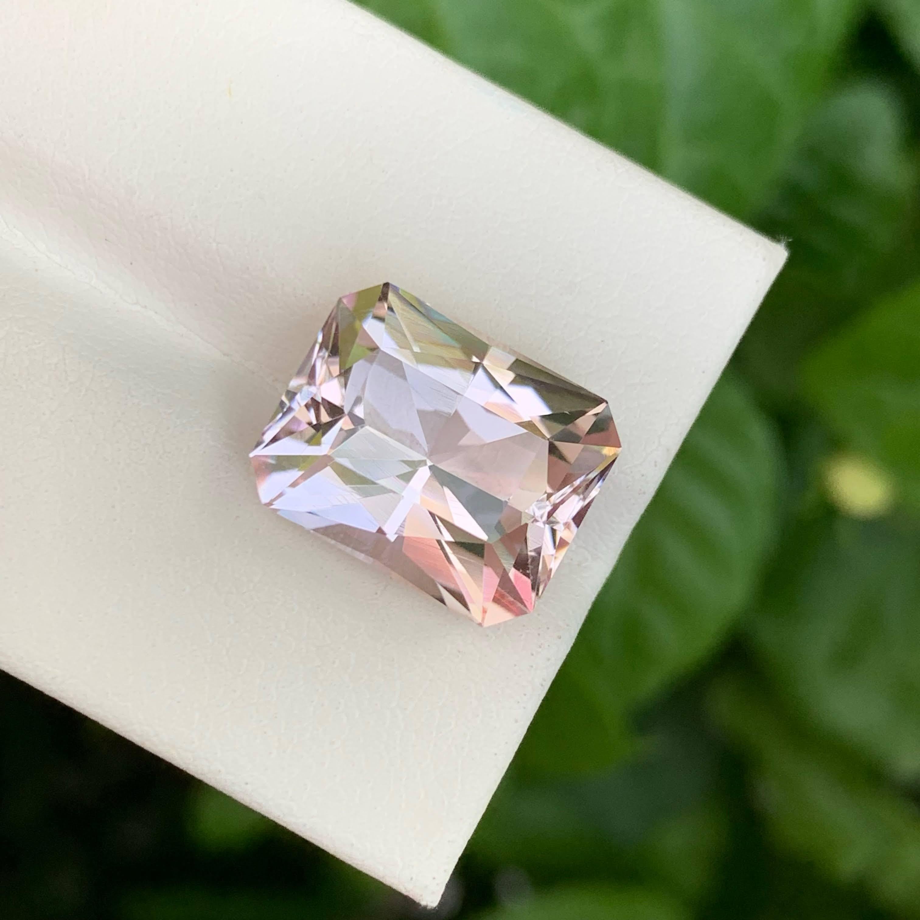 9,25 carati di Morganite rosa naturale sciolta, pietra tagliata a forbice, gemma afgana in vendita 2