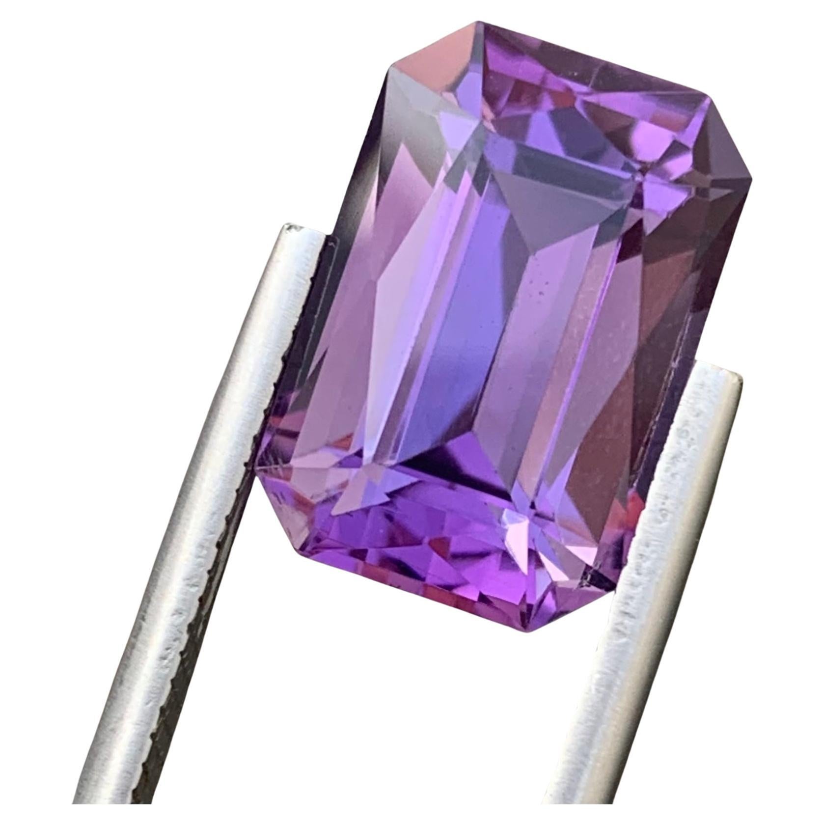 9.25 Carats Beautiful Faceted Purple Amethyst Ring Gemstone February Birthstone For Sale