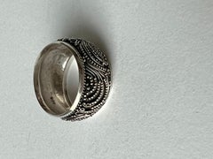 925 Filigree Caviar Ring Size 6.5