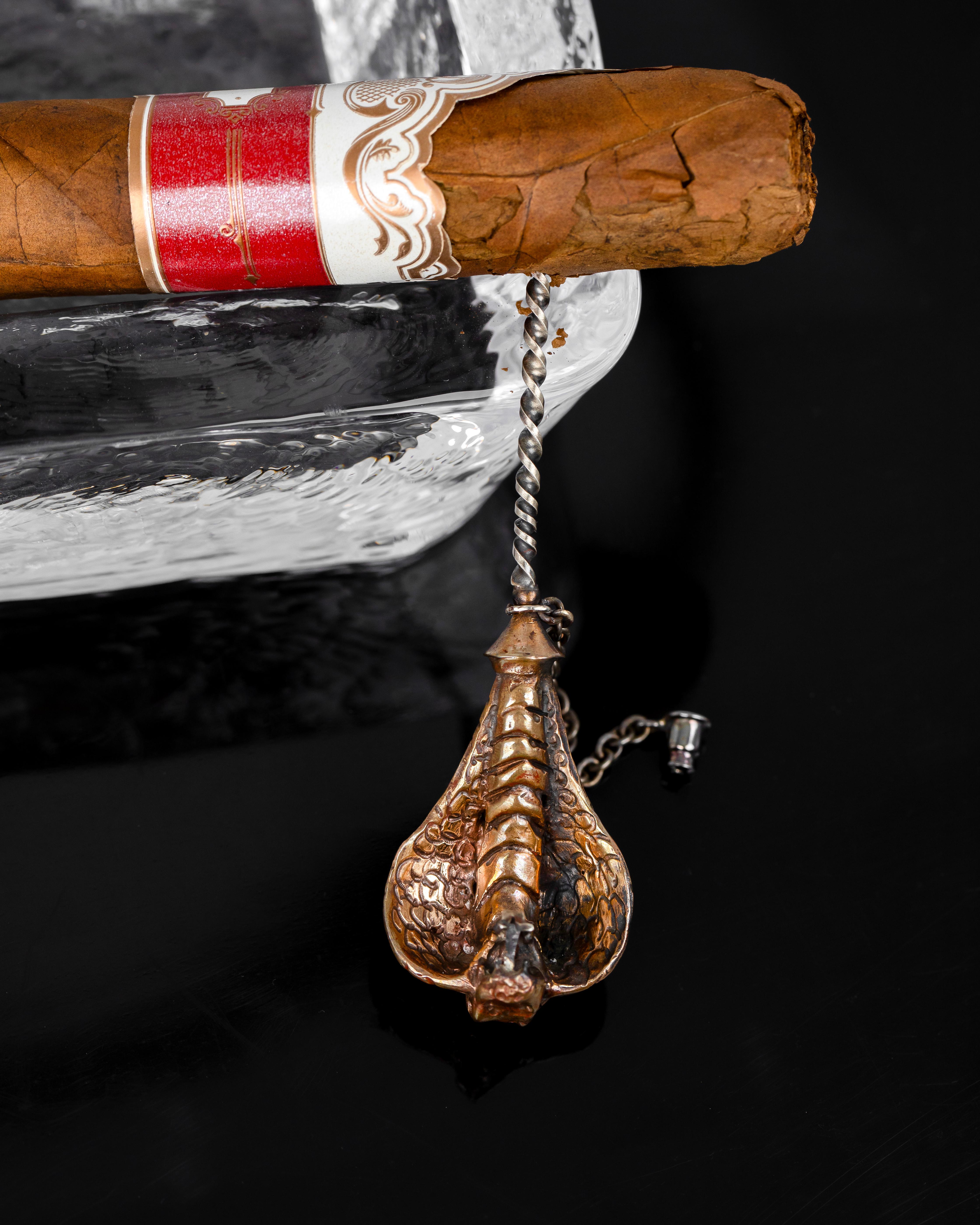 Taille mixte Pique-cigare en argent 925 - Handcraft Design/One en bronze et argent en vente