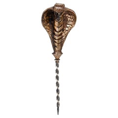 Piercer per sigari in argento 925 - Design artigianale a forma di testa di cobra in bronzo e argento