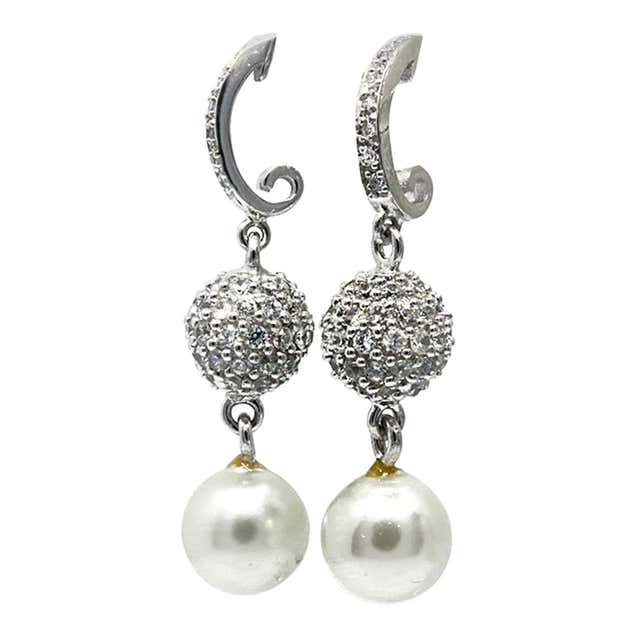 Pearl and stone earrings Clearance