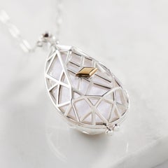 925 silver necklace with personal diffuser pendant