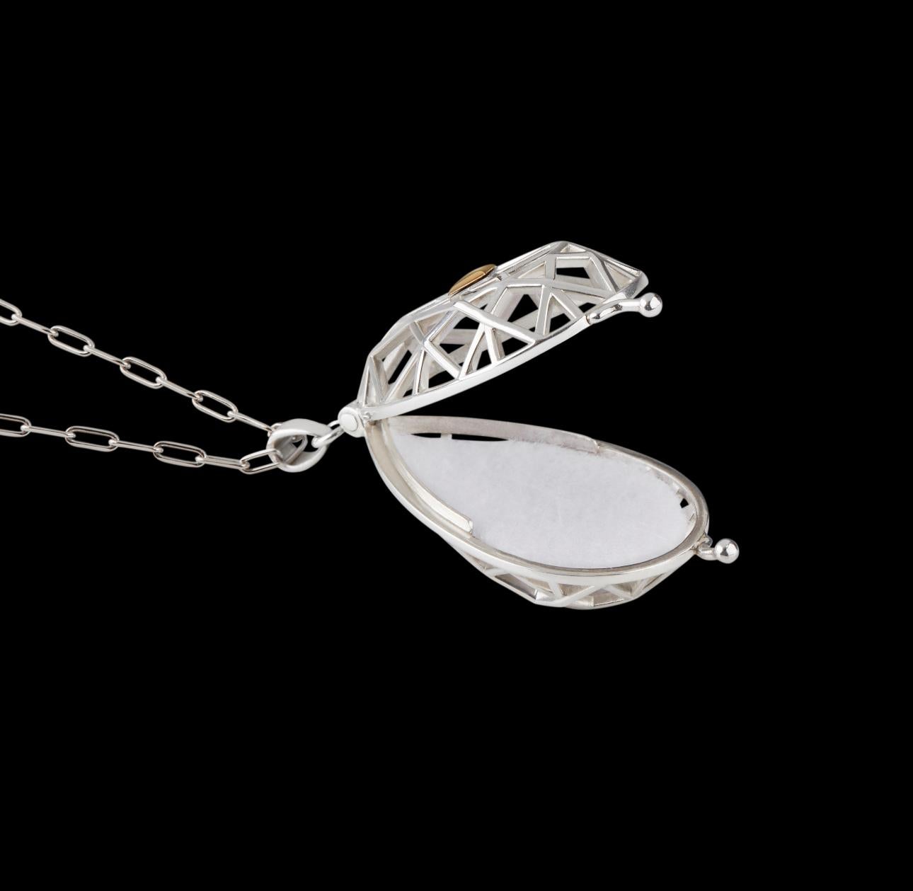 Collana in argento 925 con ciondolo a forma di diffusore personale in vendita 2